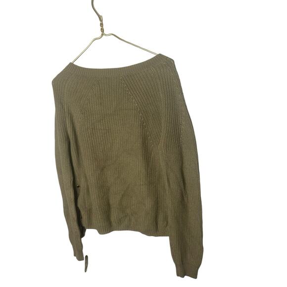 Sundance womens sweater taupe with side tie ribbons size small - Picture 2 of 2